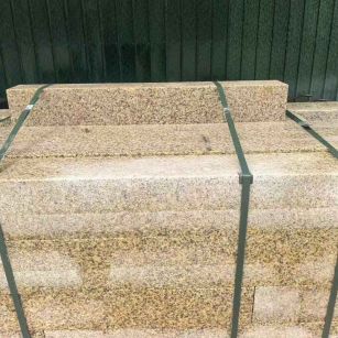 唐山 黄金麻花岗岩石材机切面栏杆料半成品