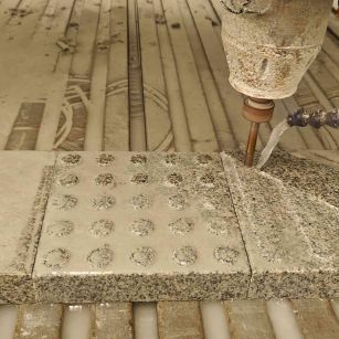 唐山 芝麻白花岗岩石材盲人石、盲道石、盲点石