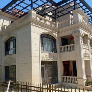 唐山 黄金麻花岗岩荔枝面别墅外墙干挂