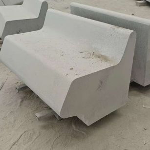 唐山 芝麻白花岗岩异形坐凳，石凳