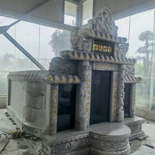 唐山 芝麻白墓碑效果展示图