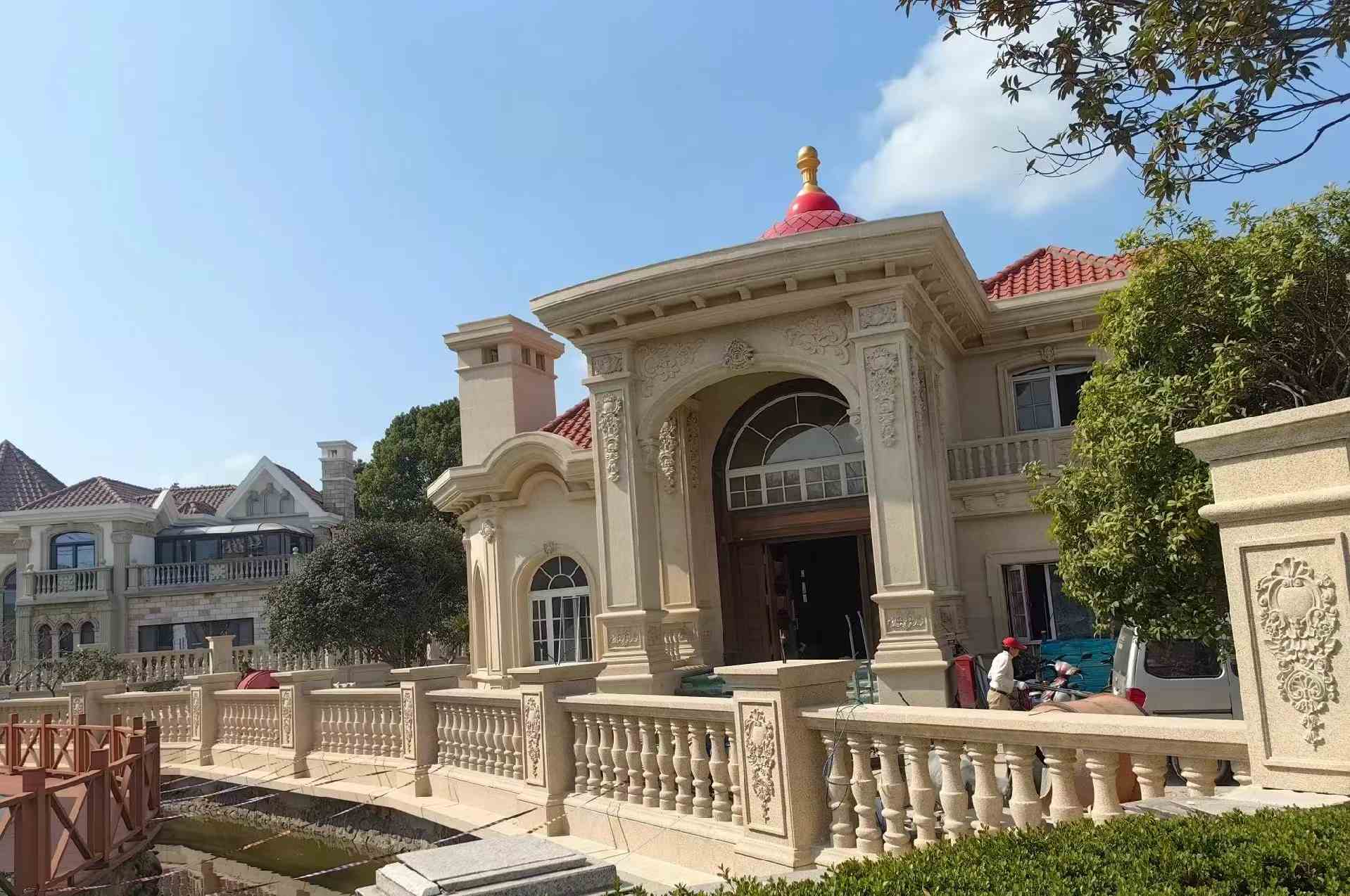 唐山 黄金麻花岗岩欧式别墅