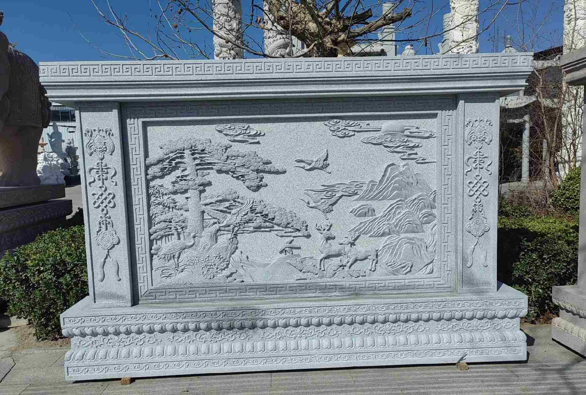 唐山 芝麻白大型照壁，屏风，影壁