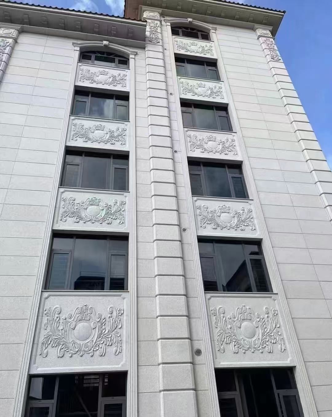 唐山 白麻荔枝面花岗岩别墅外墙干挂