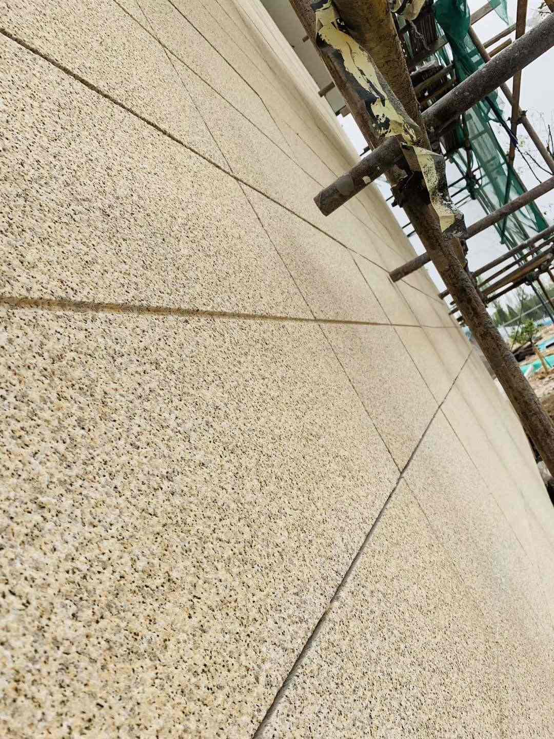 唐山 黄金麻花岗岩荔枝面外墙干挂石材效果示例