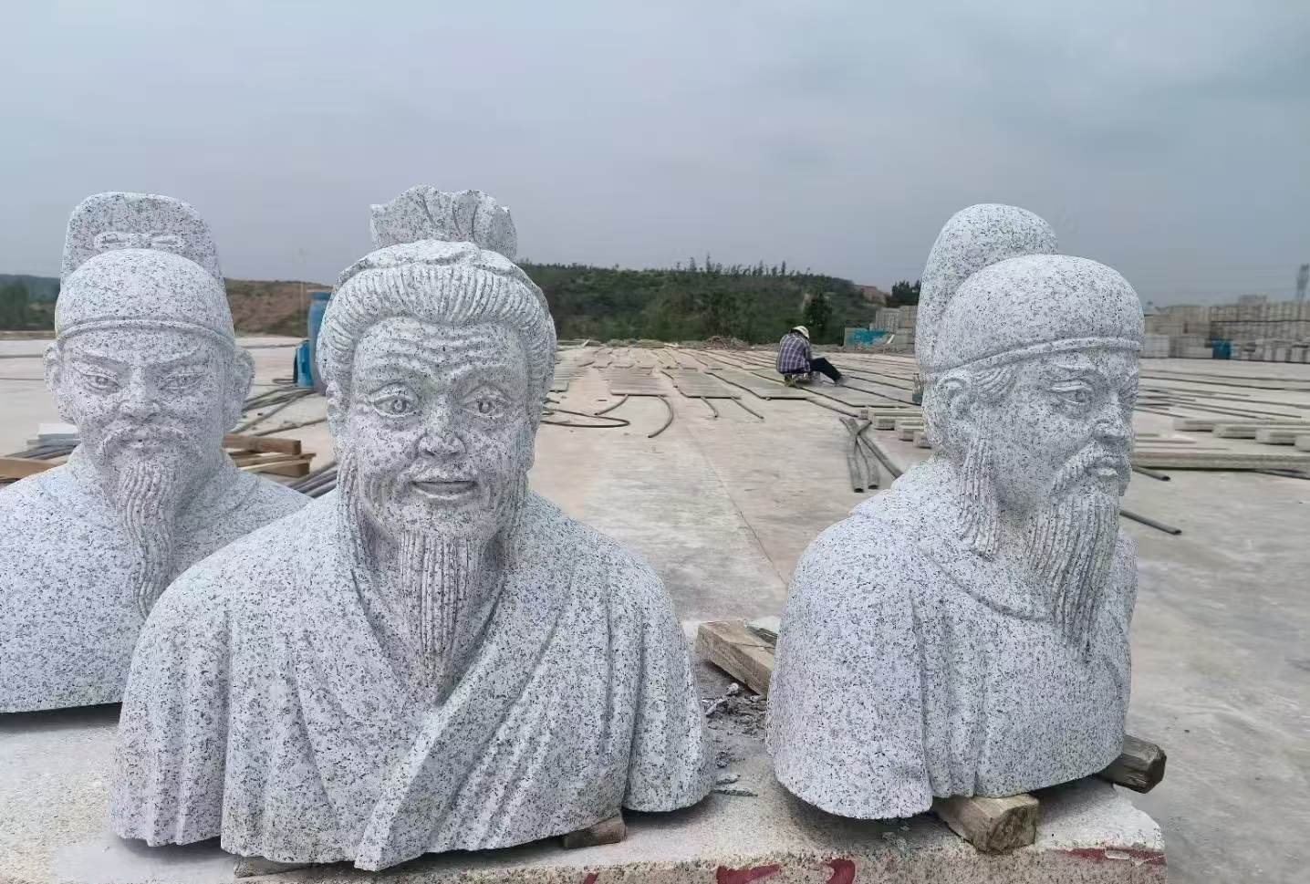 唐山 白麻花岗岩石材人物立体雕刻