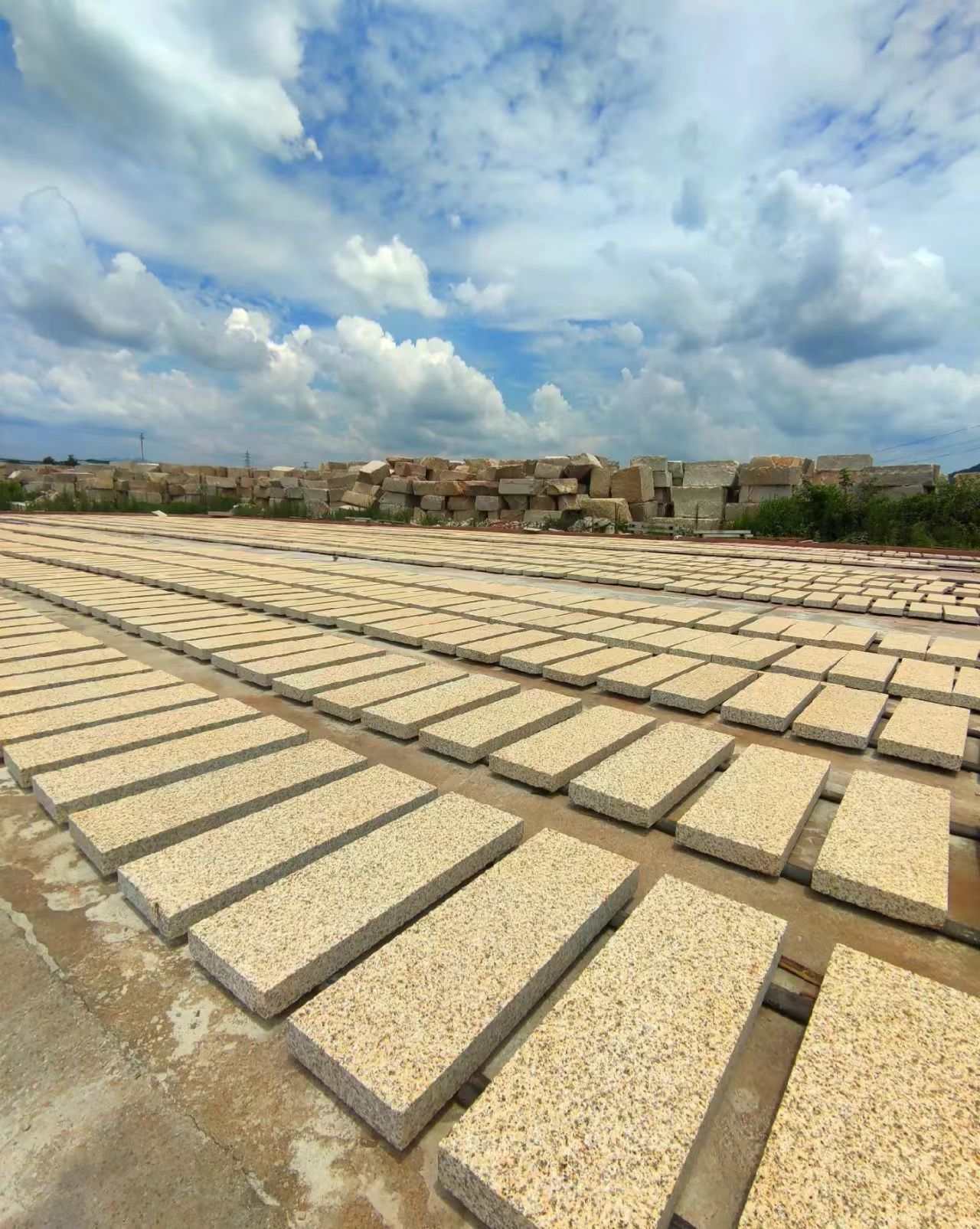 唐山 黄金麻花岗岩荔枝面地铺石防护中