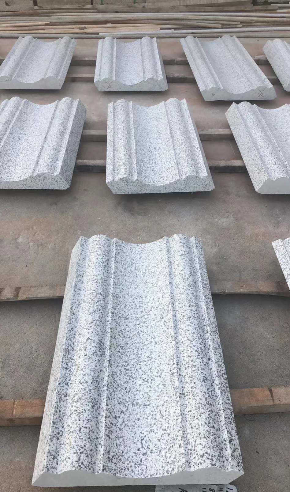 唐山 白麻花岗岩光面别墅线条