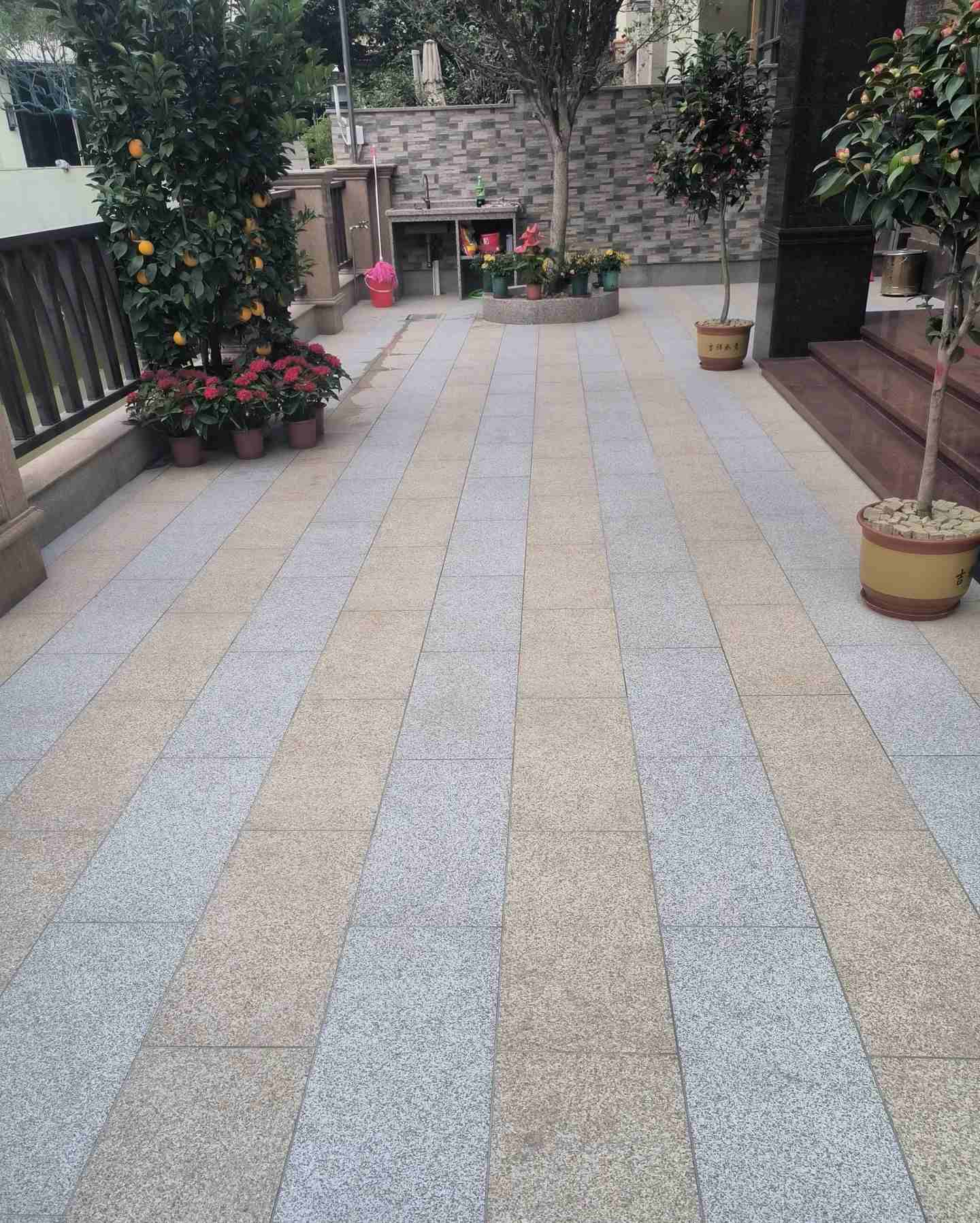 唐山 黄金麻白麻荔枝面庭院铺装展示